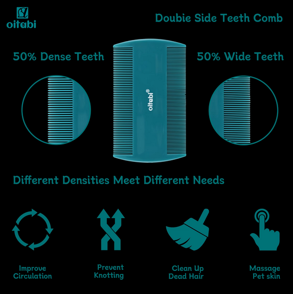 Lot de 6 peigne à puces et antichenilles avec dents haute résistance