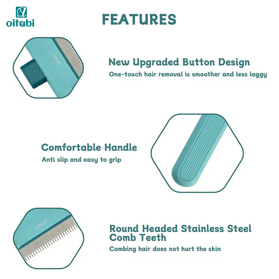 Peigne retractable à puce et anti chenille pour animaux de compagnie