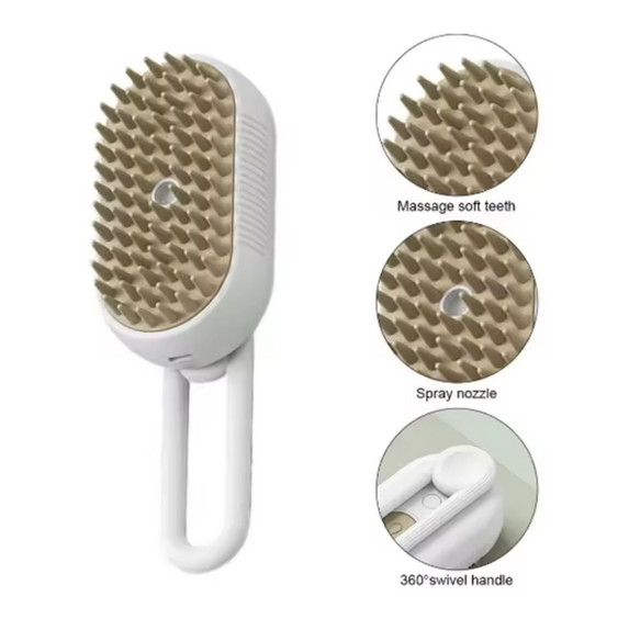 Brosse à vapeur 3 en 1 pour chien et chat