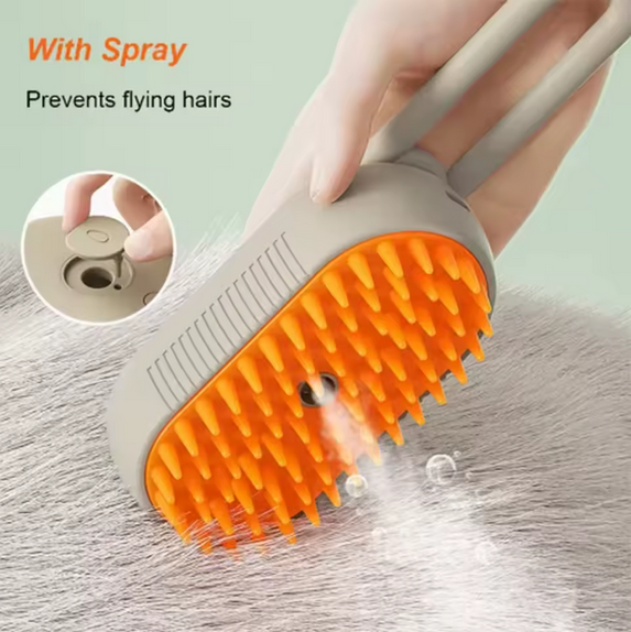 Brosse à vapeur 3 en 1 pour chien et chat